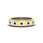 14k Yellow Gold / Blue Sapphire / Lab Grown