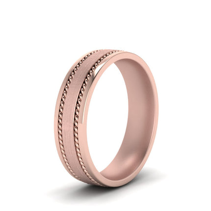 Braided Mens Wedding Ring