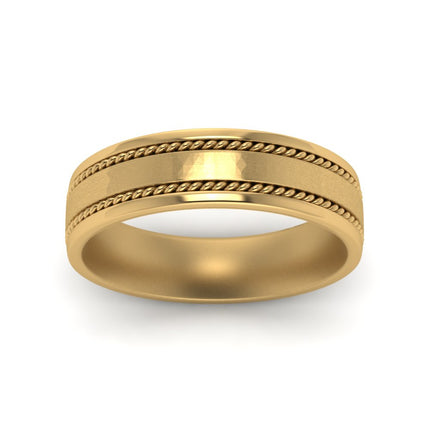 Braided Mens Wedding Ring