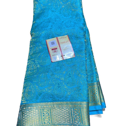 Brocade pattern 100gm Thickness Mysoree Silk Saree
