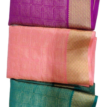 Brocade pattern 100gm Thickness Mysoree Silk Saree