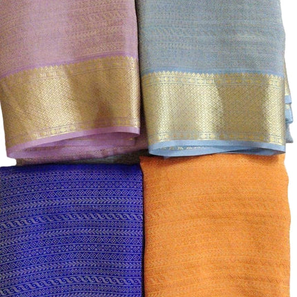 Brocade pattern 100gm Thickness Mysoree Silk Saree