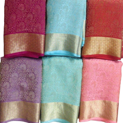 Brocade pattern 100gm Thickness Mysoree Silk Saree