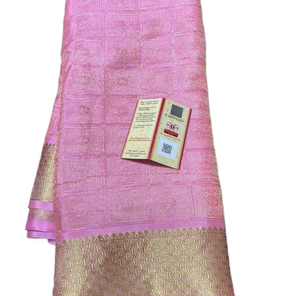 Brocade pattern 100gm Thickness Mysoree Silk Saree