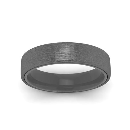 Brushed 2 Tone Mens Wedding Ring