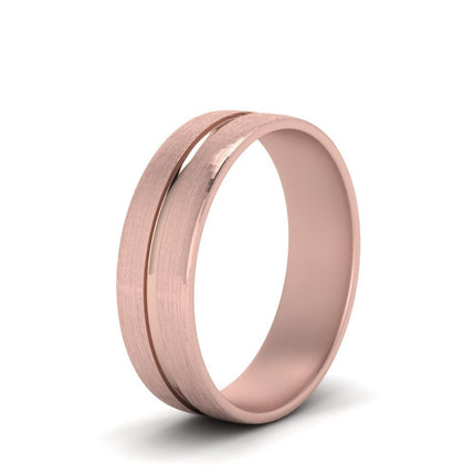 Brushed Mens Wedding Band