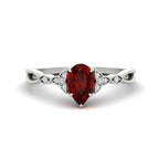 14k White Gold / Ruby / 0.50 Ct