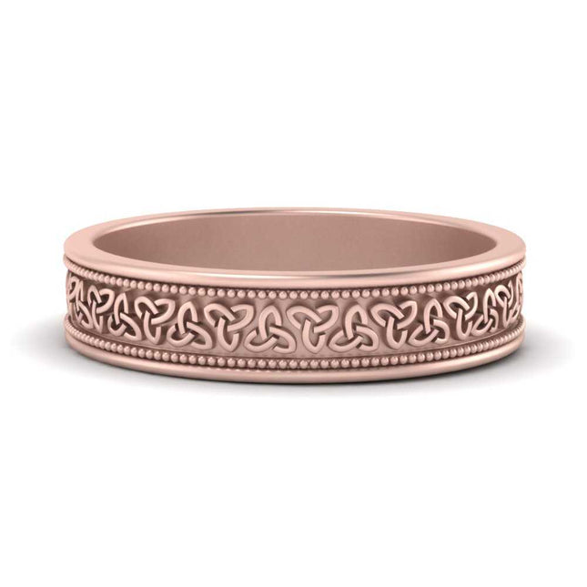 Celtic Mens Gold Band Rings