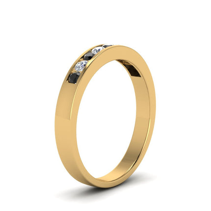 Channel 9 Stone Mens Wedding Ring