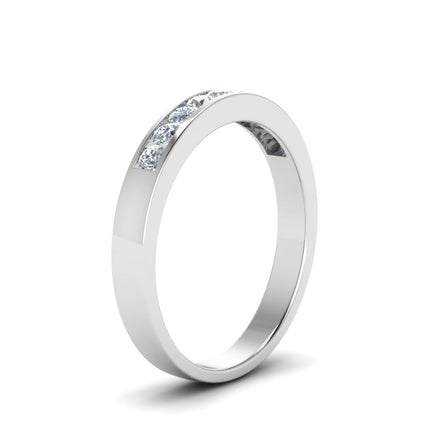Channel 9 Stone Mens Wedding Ring