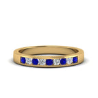 14k Yellow Gold / Blue Sapphire / Lab Grown