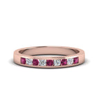 14k Rose Gold / Pink Sapphire / Lab Grown
