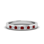 14k White Gold / Ruby / Lab Grown