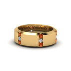 14k Yellow Gold / Orange Sapphire / Lab Grown