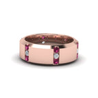 14k Rose Gold / Pink Sapphire / Lab Grown