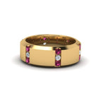 14k Yellow Gold / Pink Sapphire / Lab Grown