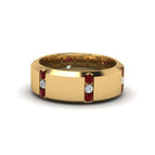 14k Yellow Gold / Ruby / Lab Grown