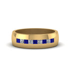 14k Yellow Gold / Blue Sapphire / Lab Grown