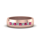 14k Rose Gold / Pink Sapphire / Lab Grown