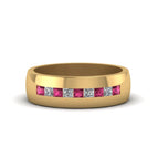 14k Yellow Gold / Pink Sapphire / Lab Grown