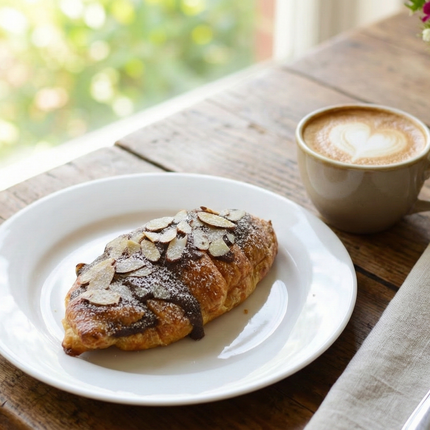 Andy Anand Dark Chocolate Almond Croissants Cake, 10 Pcs Handcrafted Guilt-Free Treats 2 lbs