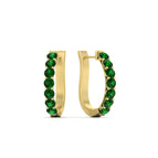 14k Yellow Gold / Green Emerald / Lab Grown