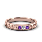 14K Rose Gold / Purple Amethyst / Lab Grown