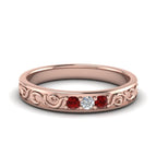 14K Rose Gold / Ruby / Lab Grown
