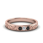 14K Rose Gold / Black Diamond / Lab Grown
