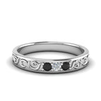 14K White Gold / Black Diamond / Lab Grown
