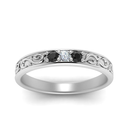 Classic Mens 3 Stone Wedding Band