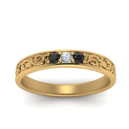 Classic Mens 3 Stone Wedding Band