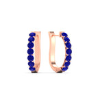 14k Rose Gold / Blue Sapphire / Lab Grown