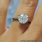 14k Black Gold / 3 CT / Lab Grown