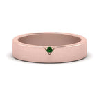 14K Rose Gold / Green Emerald / Lab Grown