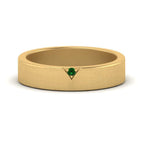 14K Yellow Gold / Green Emerald / Lab Grown