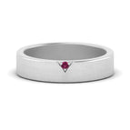 14K White Gold / Pink Sapphire / Lab Grown