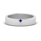 14K White Gold / Blue Sapphire / Lab Grown