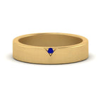 14K Yellow Gold / Blue Sapphire / Lab Grown