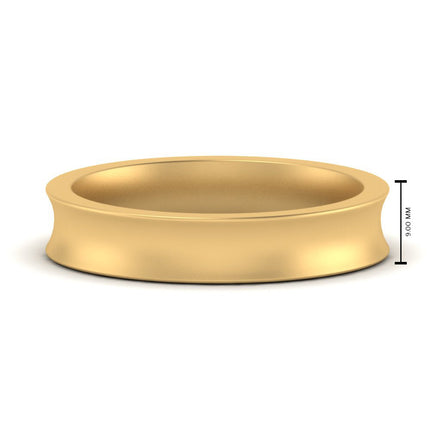 4 mm Comfort Fit Concave Mens Band