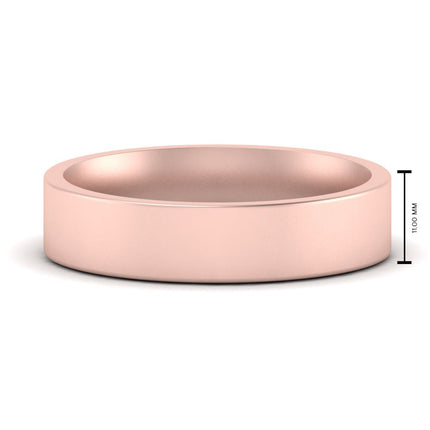 Comfort Fit Flat 4 mm Mens Wedding Band