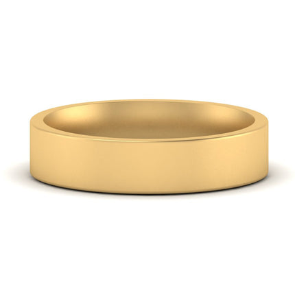 Comfort Fit Flat 4 mm Mens Wedding Band