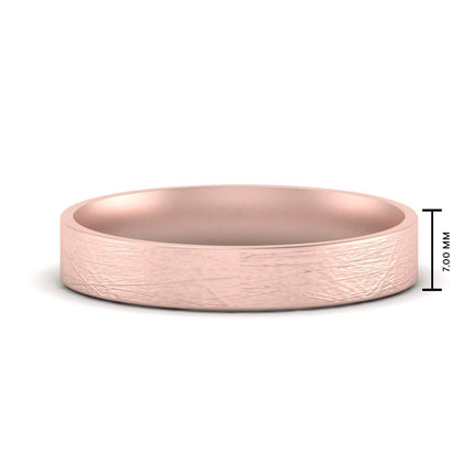 Ice Textured Mens 5mm Comfort Fit Wedding Band