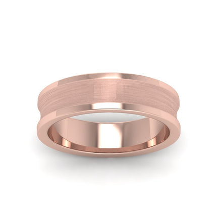 Concave Mens Wedding Ring