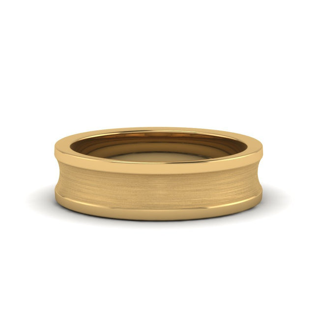 Concave Mens Wedding Ring