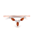 14k Rose Gold / Orange Sapphire / Lab Grown