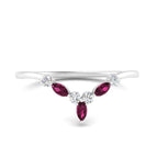 14k White Gold / Pink Sapphire / Lab Grown