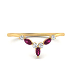 14k Yellow Gold / Pink Sapphire / Lab Grown