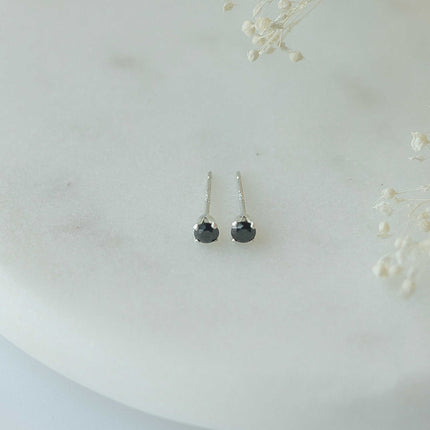 Black Crystal Stud Earrings