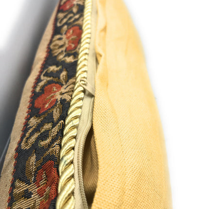 DaDa Bedding Breath of Spring Dark Border Floral Elegant Throw Pillow Cushion Cover 18" x 18"